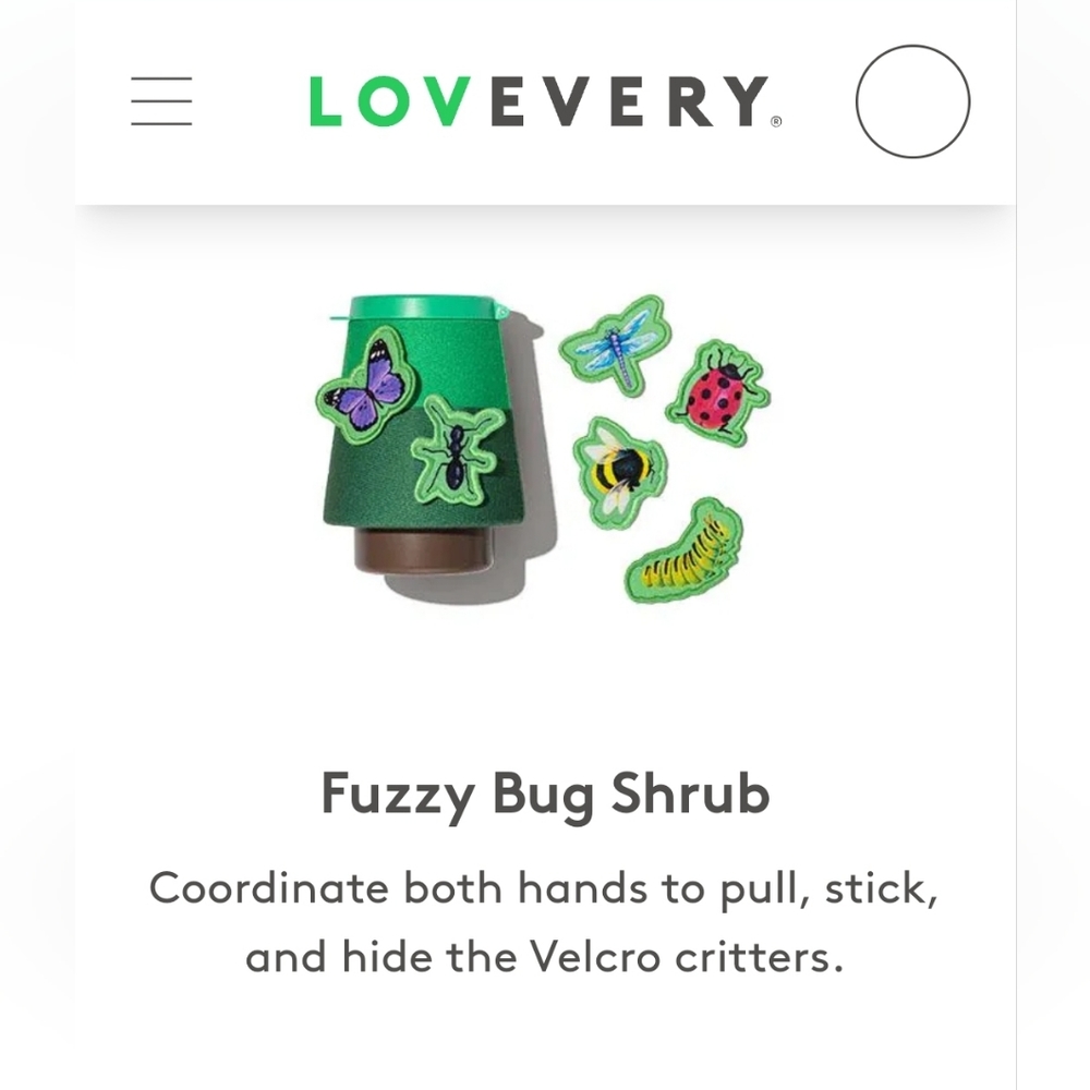 Lovevery Fuzzy Bug Shrub